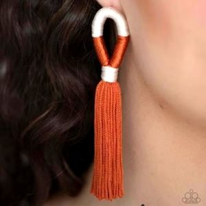 "Moroccan Mambo" -Multi Off-white & Brown Earrings